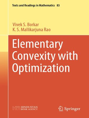 cover image of Elementary Convexity with Optimization